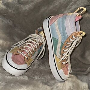 Vans High-Top Sneakers in Pastel Rainbow